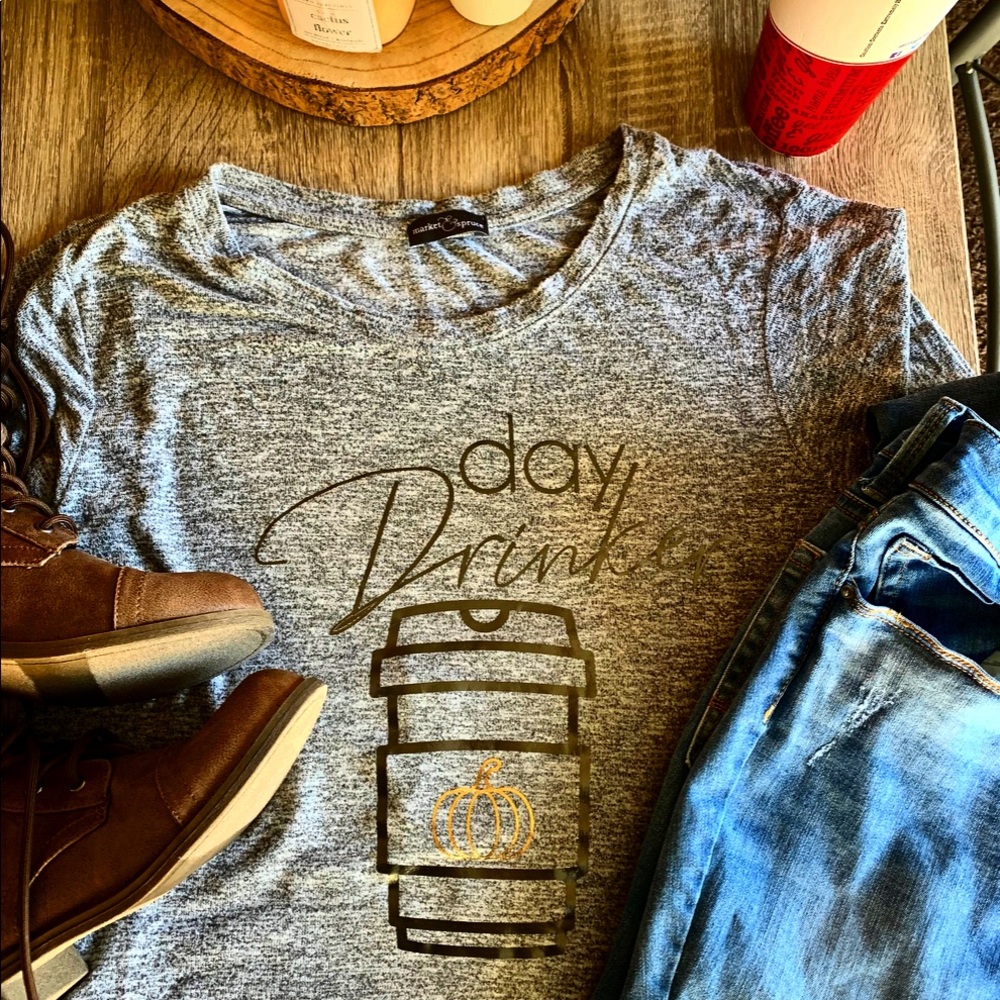 Day drinker Pumpkin Spice Graphic Tee s-xl